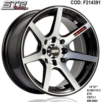 AROS # 14X7 8X100-114 ET0 BM 6093